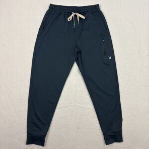 Vuori Sunday Performance Jogger Mens Small Teal Ink Heather Athletic Pants Golf